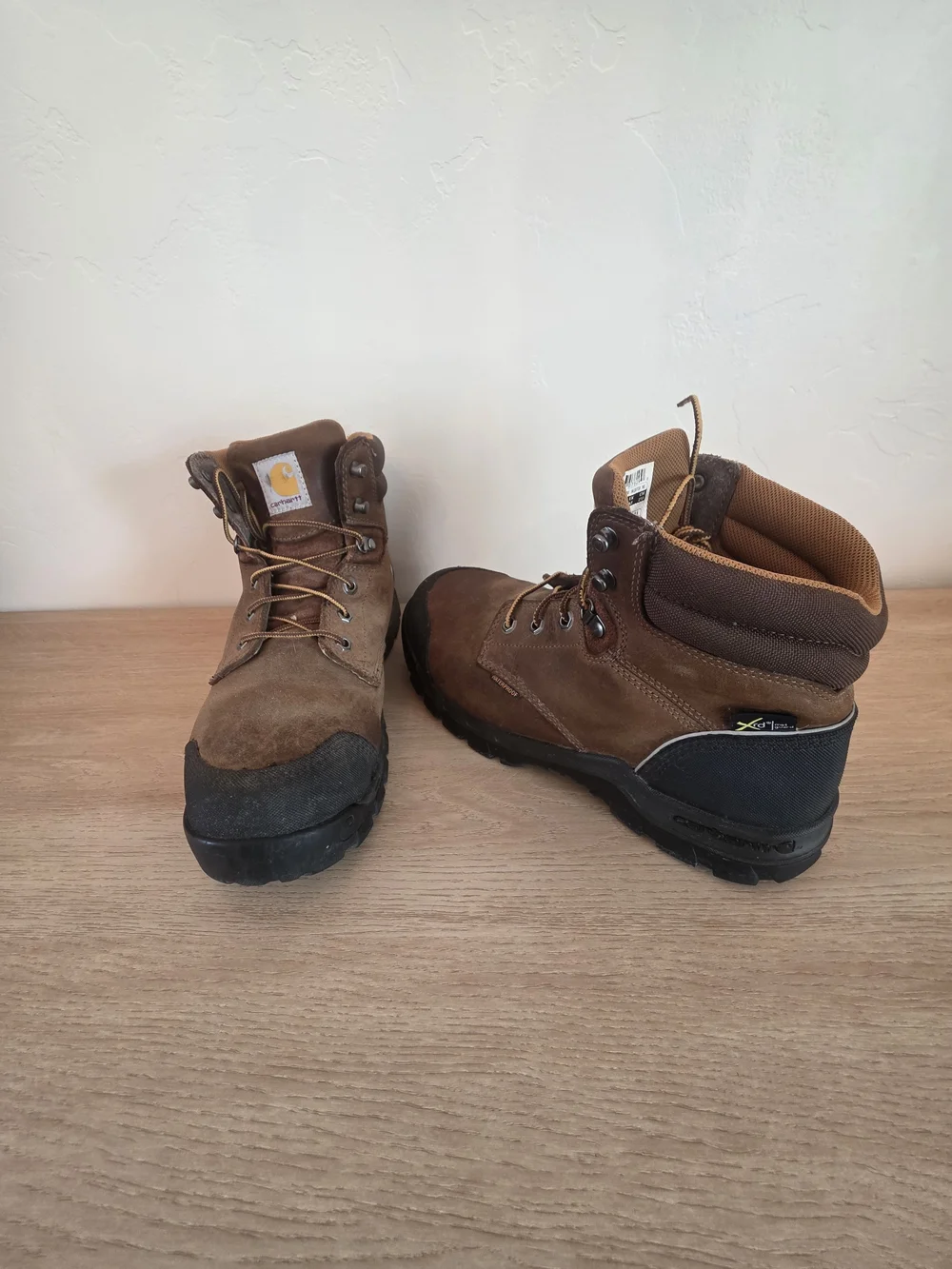 Carhartt **Steel Toe** Men's Brown Work Boots - Lace-Up Safety Hiking Style